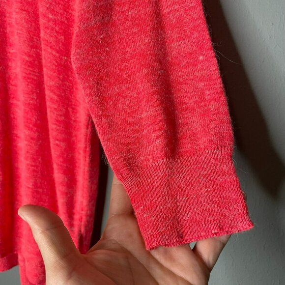 J. Crew Women's XS Alpaca Blend Red High Low Sweater Blouse - Picture 5 of 13